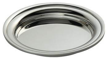 Bottle coaster with applied border in silver plated - Ercuis